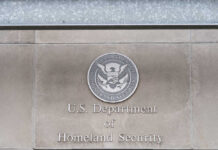 Department of Homeland Security sign with emblem