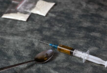 Heroin needle with spoon