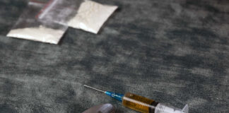 Heroin needle with spoon