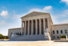 United States Supreme Court Building on a sunny day.