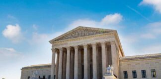 United States Supreme Court Building on a sunny day.