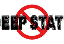 No Deep State text with prohibition symbol