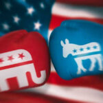 EXPLOSIVE Epstein Documents Released — Political WAR Red Republican glove and blue Democrat glove facing off