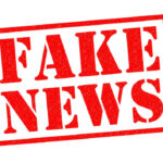 Trump CRUSHES Fake News Story Fake news red stamp with textured appearance