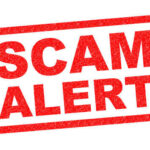 SHOCKING 300% Surge Empties Senior Accounts Red stamp with the words SCAM ALERT in bold letters