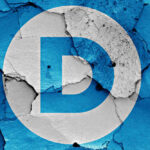 Dems MELTDOWN After Last-Minute Crockett Bombshell Democratic Party logo on a cracked, peeling surface.