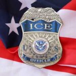 Italy Denies, Then Admits — ICE Already There ICE officer badge placed on an American flag