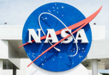 NASA logo displayed prominently against a blue background