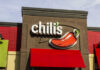 Chili's restaurant sign featuring a chili pepper logo