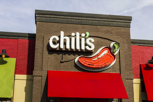 Chili's restaurant sign featuring a chili pepper logo