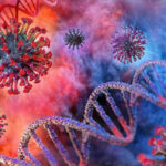 DEADLY Virus Hits Cruise Ship – 50% Fatality Rate Coronavirus particles and DNA strands, colorful background.