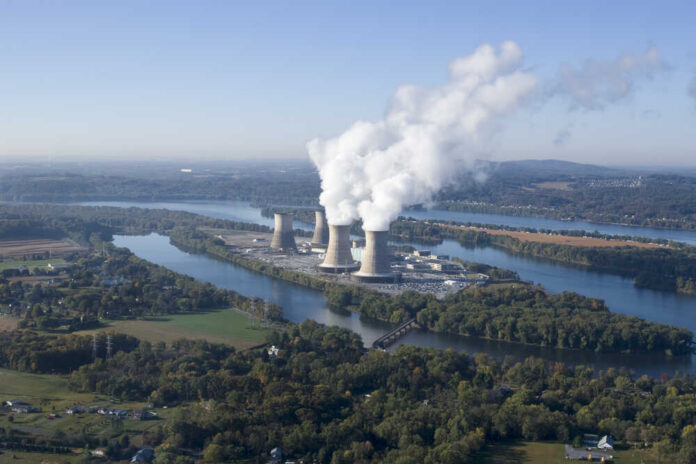 Three,Mile,Island Aerial view of Three Mile Island
