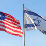 Trump Blasts Netanyahu As the War Rages On American and Israeli flags waving against a clear sky.