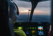 VIDEO: Two Copters Collide In Deadly Disaster Pilot's view from a helicopter cockpit during sunset