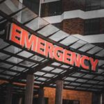 Scalding Coffee Bombs Burn Consumers Illuminated emergency sign at a hospital entrance