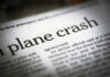 VIDEO: Fireball Crash Kills Pilots Before Molina Pickup Newspaper headline about a plane crash.