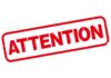 Parasite Panic Hits Fast Food Chain Red stamp with the word 'ATTENTION' in bold letters
