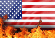 Pope’s July 4 Gut-Punch to America American flag in flames