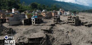 Wall of mud and debris floods communities in Nepal and Tibet