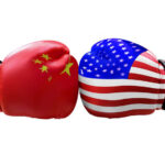 FBI YANKS China Hacker Toolbox Boxing gloves representing China and the USA facing each other