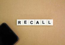 Nationwide Recall Hits Amazon Favorite Letter tiles spelling recall on cardboard with a smartphone corner