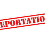 Surprise Deportation Flights Revealed Red deportation stamp on white background