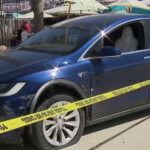 Man driving suspected stolen Tesla barrels down Pacific Beach boardwalk | NBC 7 San Diego