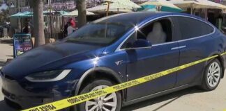 Man driving suspected stolen Tesla barrels down Pacific Beach boardwalk | NBC 7 San Diego