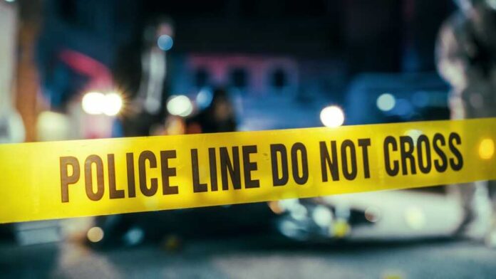 Yellow,Tape,Showing,Text,"police,Line,Do,Not,Cross",Restricting