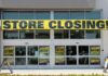 Bankruptcy Blitz: 76 Stores Axed Storefront with a large 'STORE CLOSING!' banner and sale signs