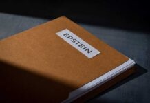 Epstein Bombshell Targets Trump A brown folder with a label reading 'EPSTEIN'