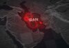 Iran Plot Targets US Assets A digital map highlighting Iran with red circles